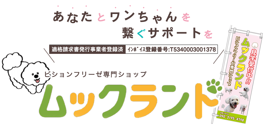 「あなた」と「ワンちゃん」を繋ぐサポートを ビションフリーゼ専門ショップ ムックランド